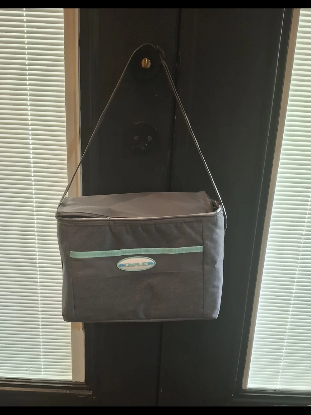 Cooler, QWave Cooler Bag with Aqua Accent - Portable Lunch Tote Or Beverage Cool